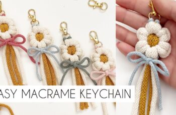 Craft an Adorable Daisy Keychain with Easy Macrame!