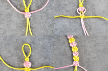 Crafting a Charming Friendship Bracelet with Two Colors!