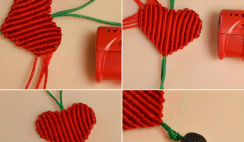 Macrame Heart Charm! Macrame Heart Charm!