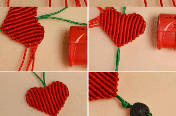 Macrame Heart Charm!