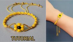 Shimmer & Knots | DIY Floral Motif Macrame Bracelet with Sparkling Crystal Shimmer & Knots | DIY Floral Motif Macrame Bracelet with Sparkling Crystal