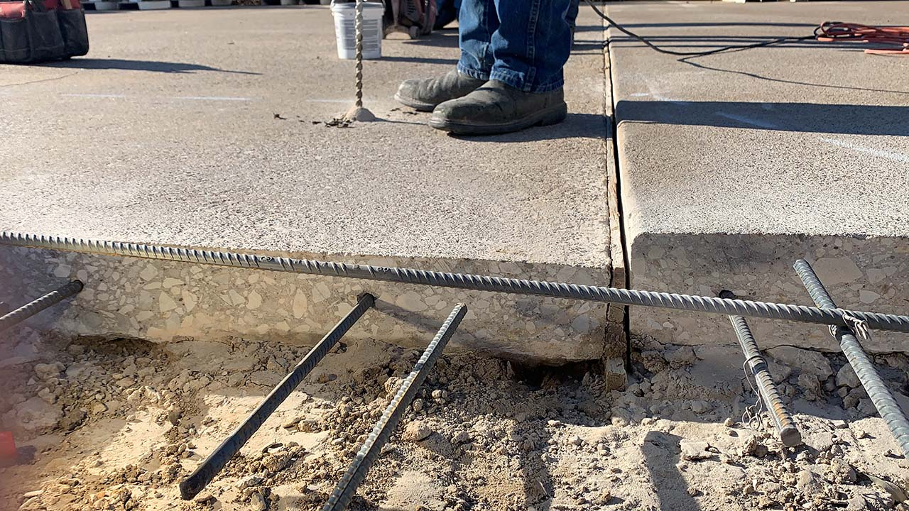 Leveling Sunken Concrete with Slab Jacking