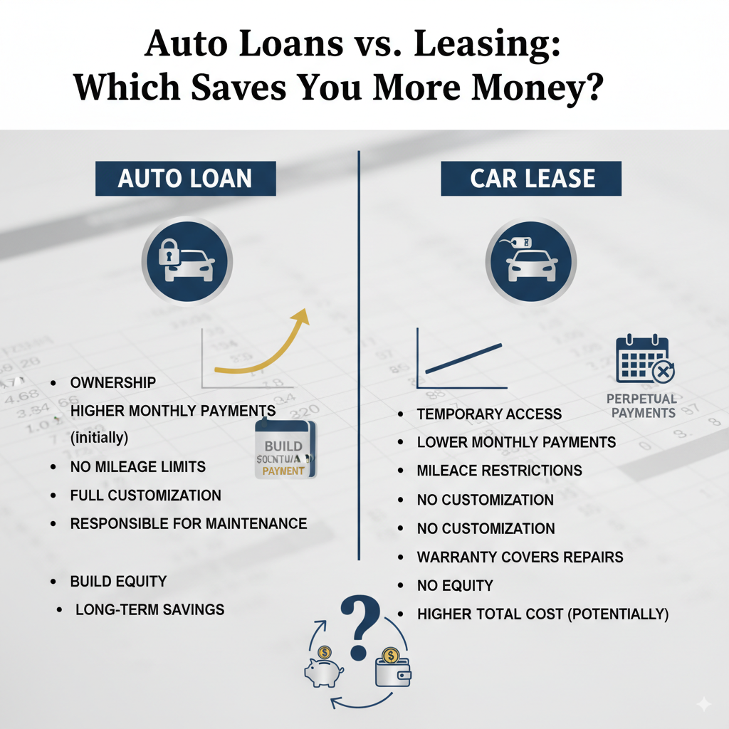 Auto Loans vs. Leasing: Which Saves You More Money?
